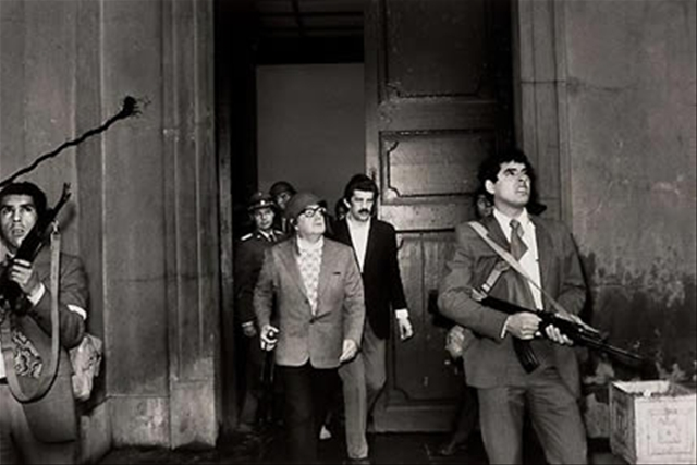 The last picture taken of Salvador Allende. 
